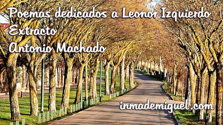 Poemas dedicados a Leonor Izquierdo Inmaculada de Miguel