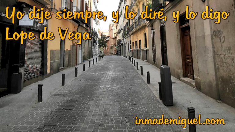 Yo dije siempre, y lo diré, y lo digo – Inmaculada de Miguel